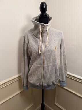 Lightning Bolt A Pure Source Mens Full Zip Funnel Neck Sweatshirt Jacket Blue